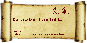 Keresztes Henrietta névjegykártya